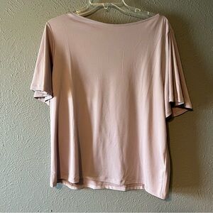 H&M Conscious Choice Mauve Short Sleeve Blouse Size M NWT